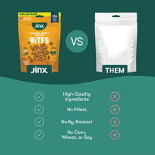 Chicken jerky bites dog treat bags, front view