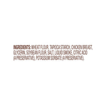Chicken stick dog treat ingredients list on package