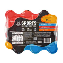Sports electrolyte variety pack back panel with nutrition table and flavor mix information