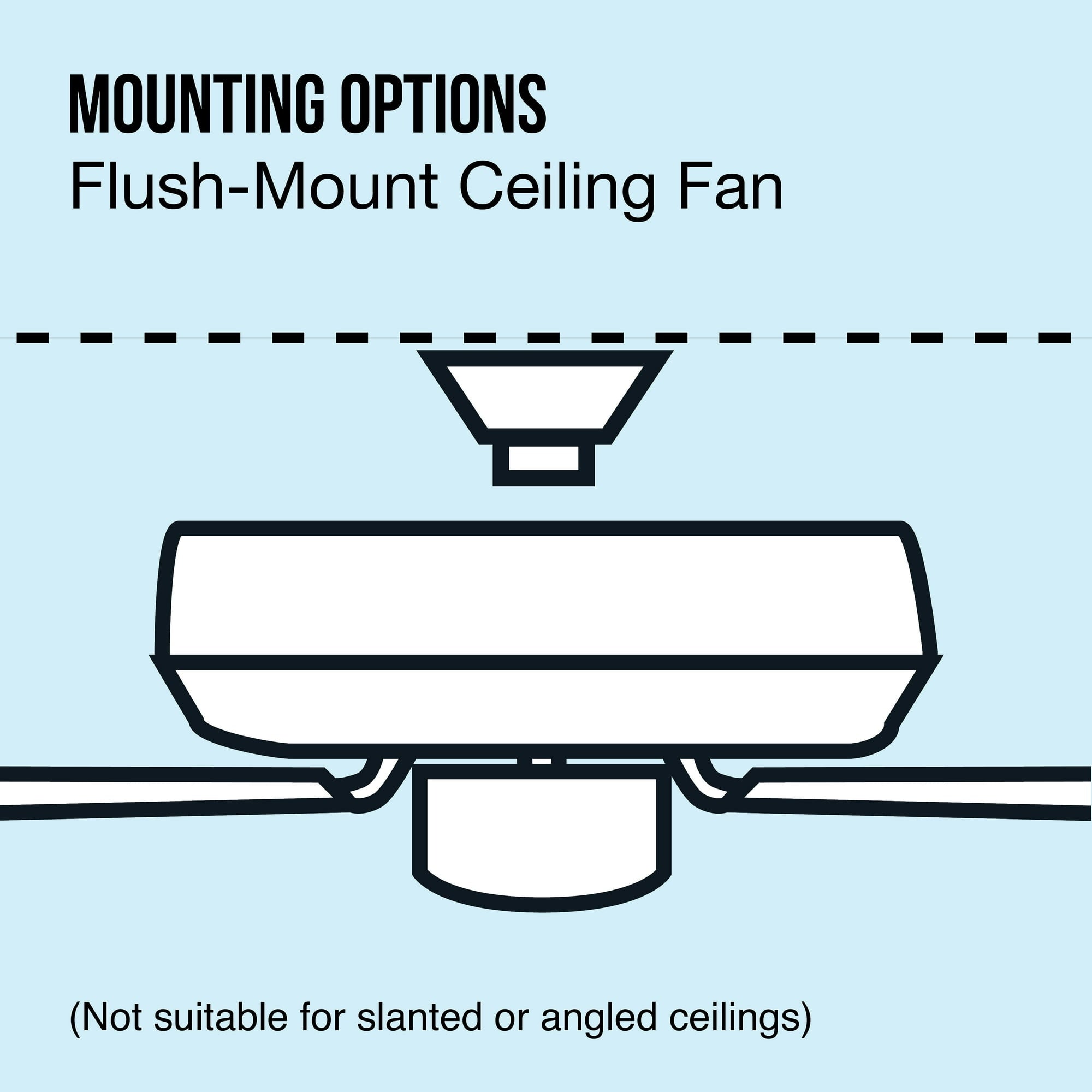 Mainstays 42 inch Hugger Indoor Ceiling Fan with Light Kit, Black, 4 Blades, Reverse Airflow