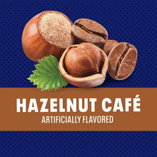 Hazelnut café artificially flavored panel with hazelnuts and leaves