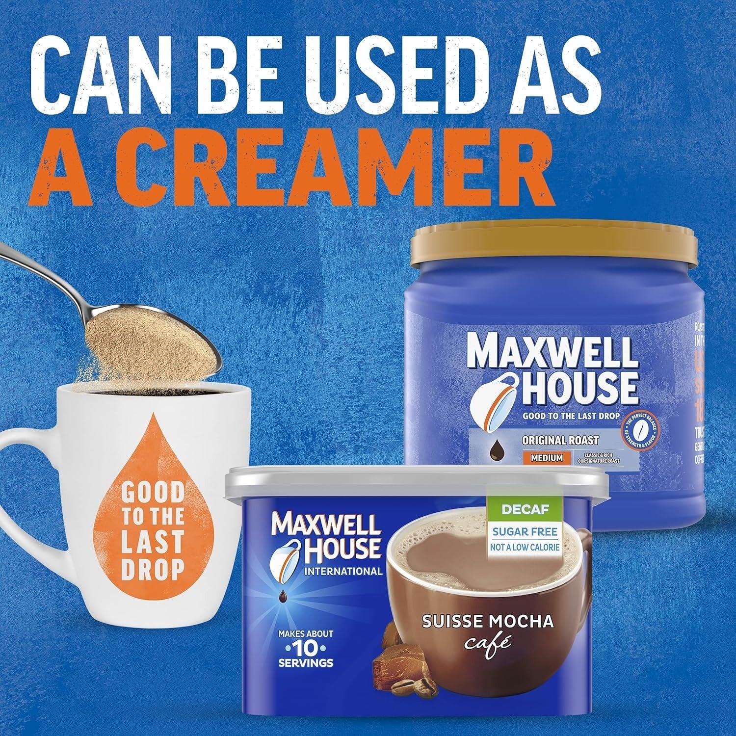 Maxwell House International Suisse Mocha Café-Style Decaf Sugar Free Instant Coffee Beverage Mix (4 ct Pack, 4 oz Canisters)