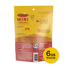 Back of dog treat pouch with detailed directions and 6 oz pouch callout