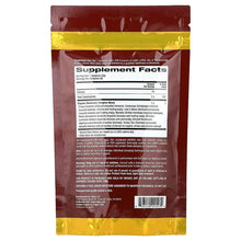 California Gold Nutrition mushroom complex powder pouch, Supplement Facts panel on back