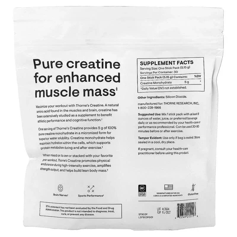 Thorne, Creatine, Pineapple Orange, 13.5 oz (384 g)
