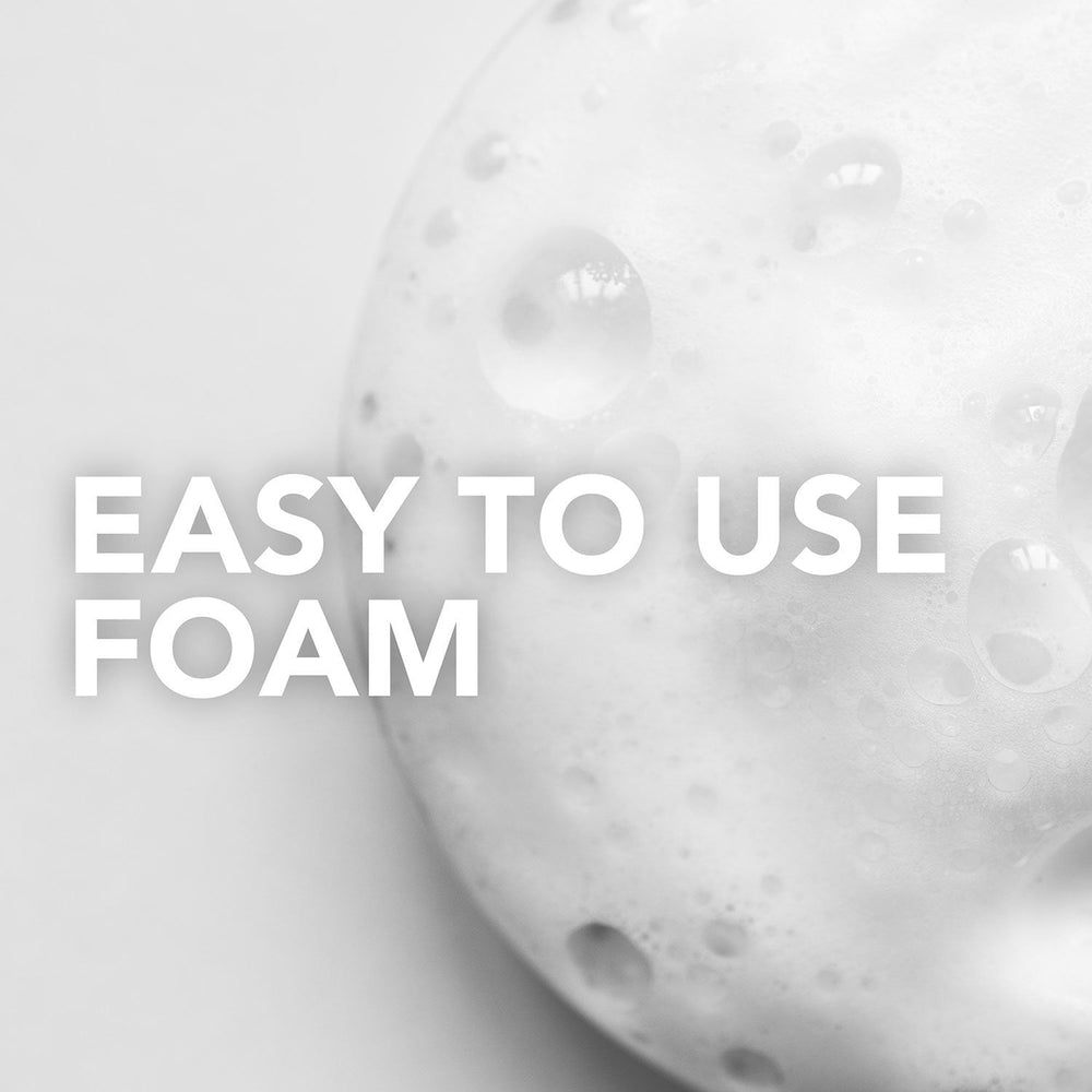 Easy to use foam promotional graphic with bubbles background
