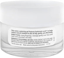 Amazon Basics moisturizing water gel jar back panel with directions and cautions