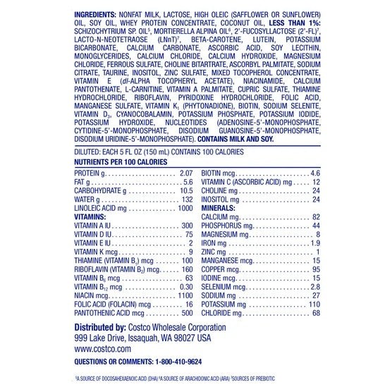 Kirkland Signature ProCare with Dual HMO's, Non-GMO Infant Formula, 42 oz, 2-pack