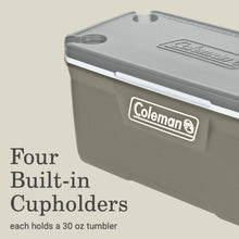 Coleman hard chest cooler lid with built-in cup holders