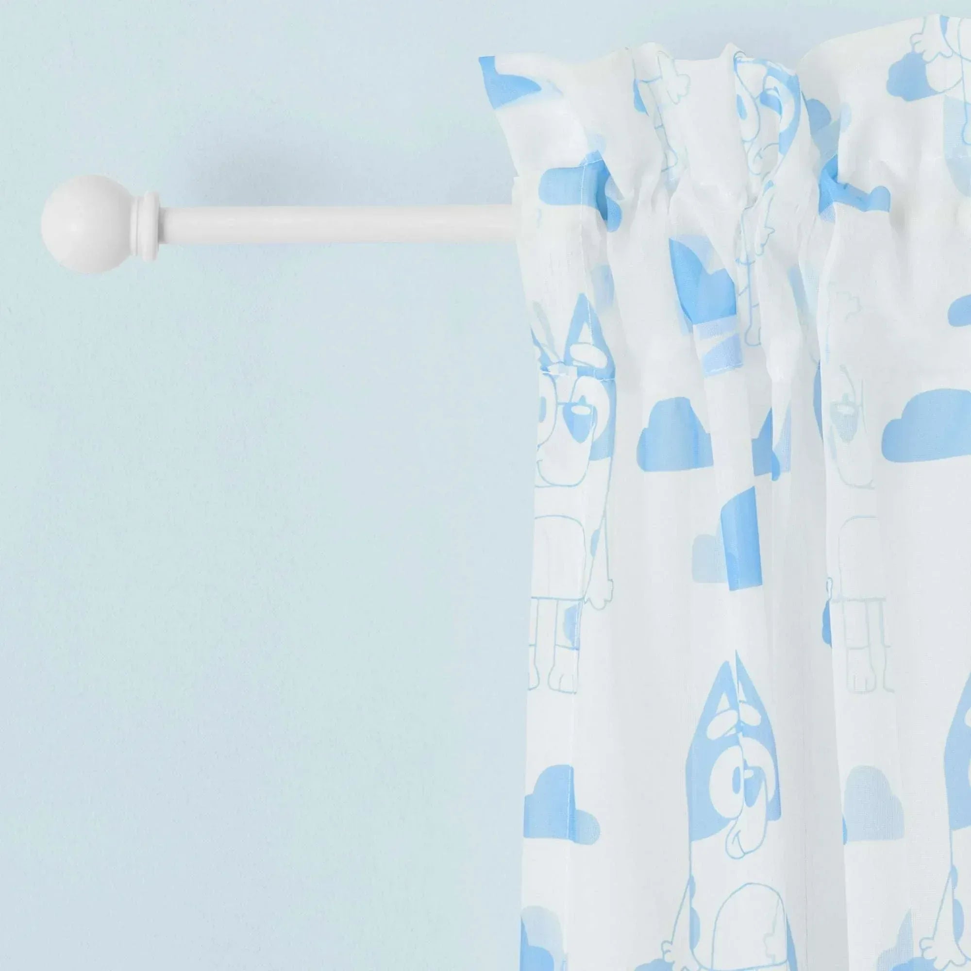 Bluey Dream Sheer Kids Drape, 38" x 84", White, BBC Studios - USA MEGA SHOP