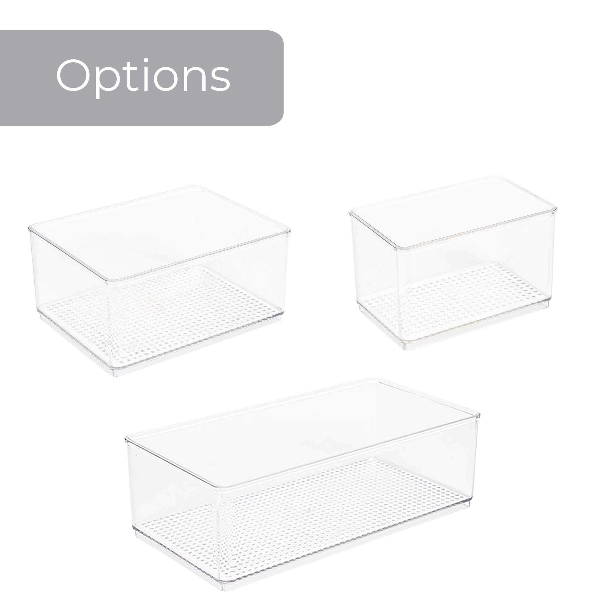 Mainstays Large Clear Plastic Organizer Bin for Bathroom