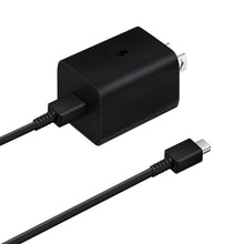 Samsung 15W wireless charger adapter with attached USB cable, dark gray.