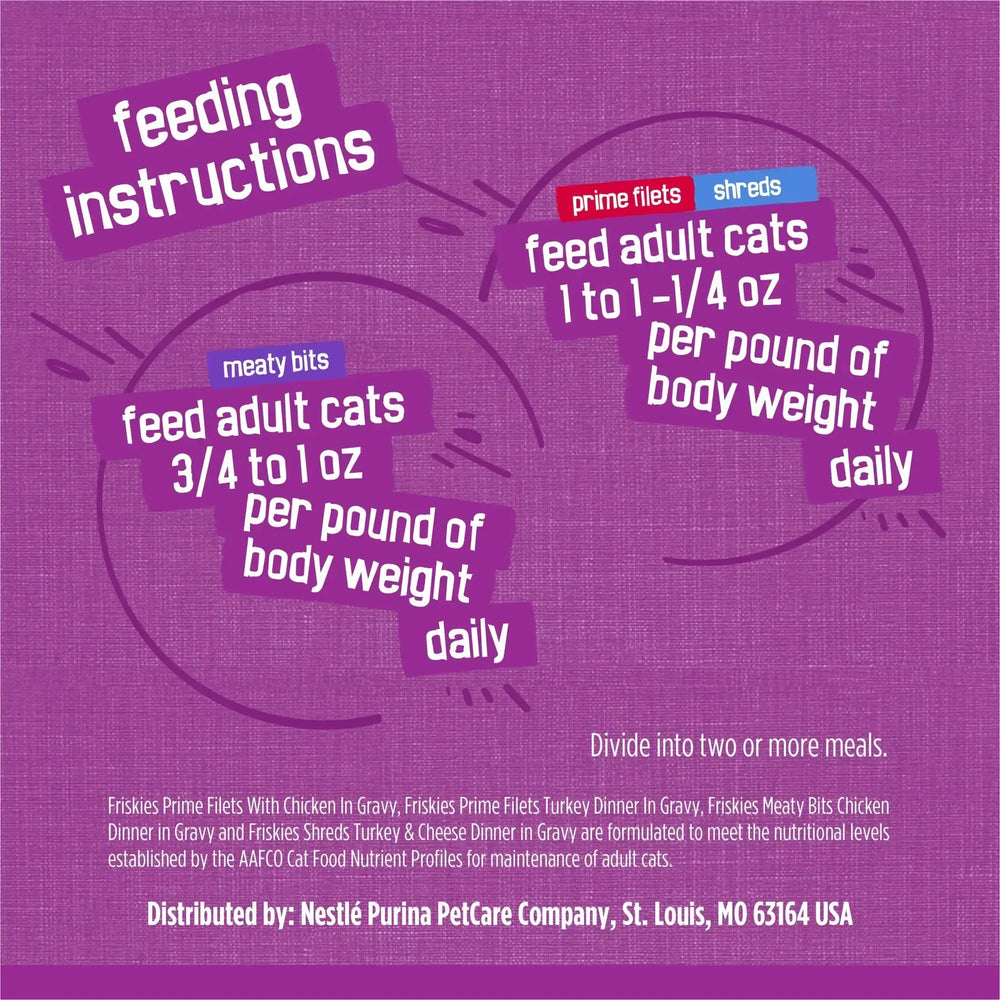 Purina Friskies Gravy, Poultry, Meaty Bits and Filets, Wet Cat Food, 5.5 oz Cans, 32 Pack - USA MEGA SHOP
