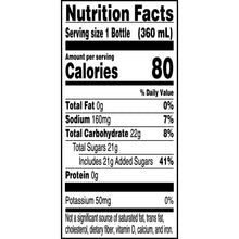 Nutrition Facts label for Cool Blue sports drink bottle, serving size 1 bottle