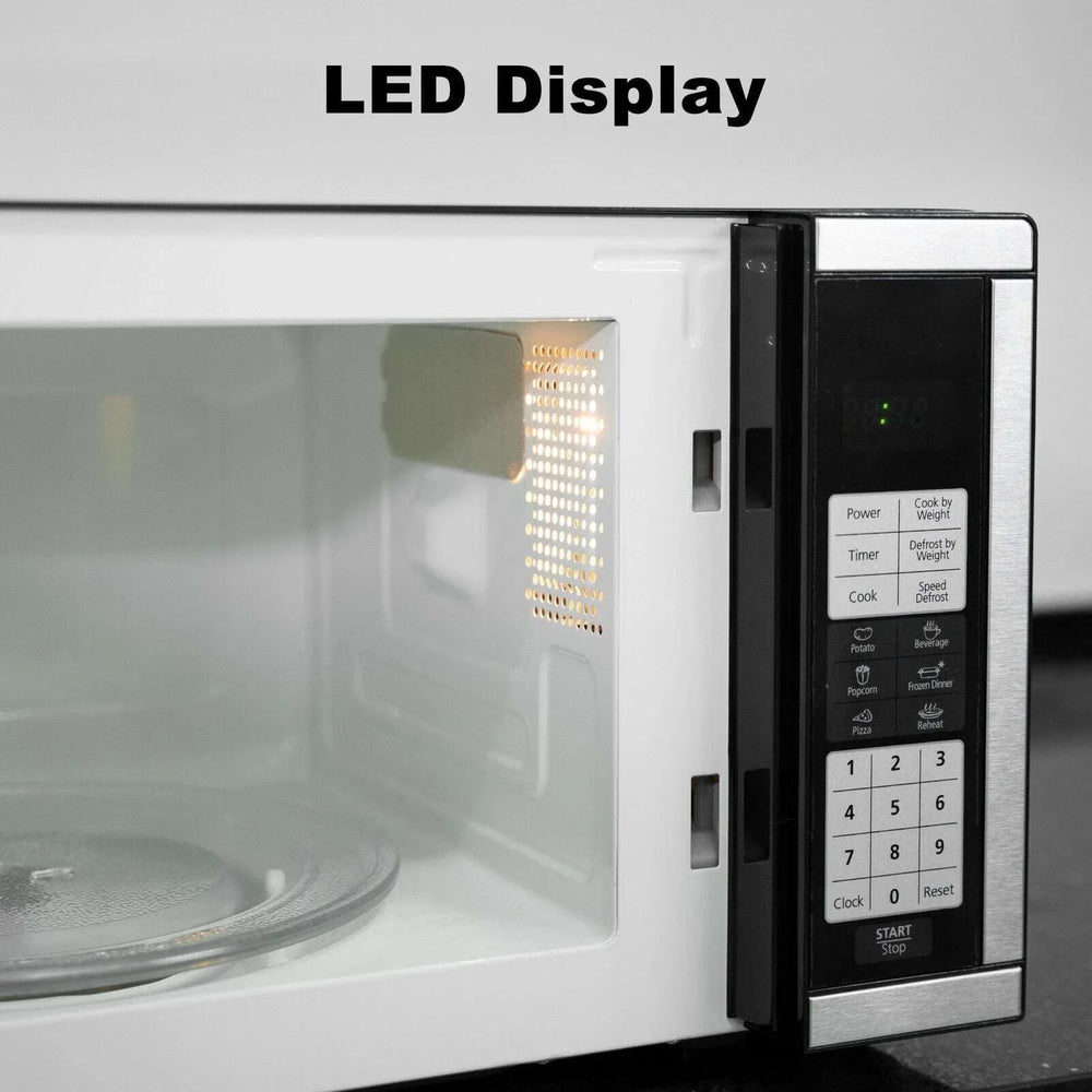SMAD Countertop Microwave Oven 700W 10 Power Levels 6 Auto Menus 0.7 cu ft - USA MEGA SHOP