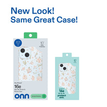 Pink floral phone case blister pack with protective clear design
