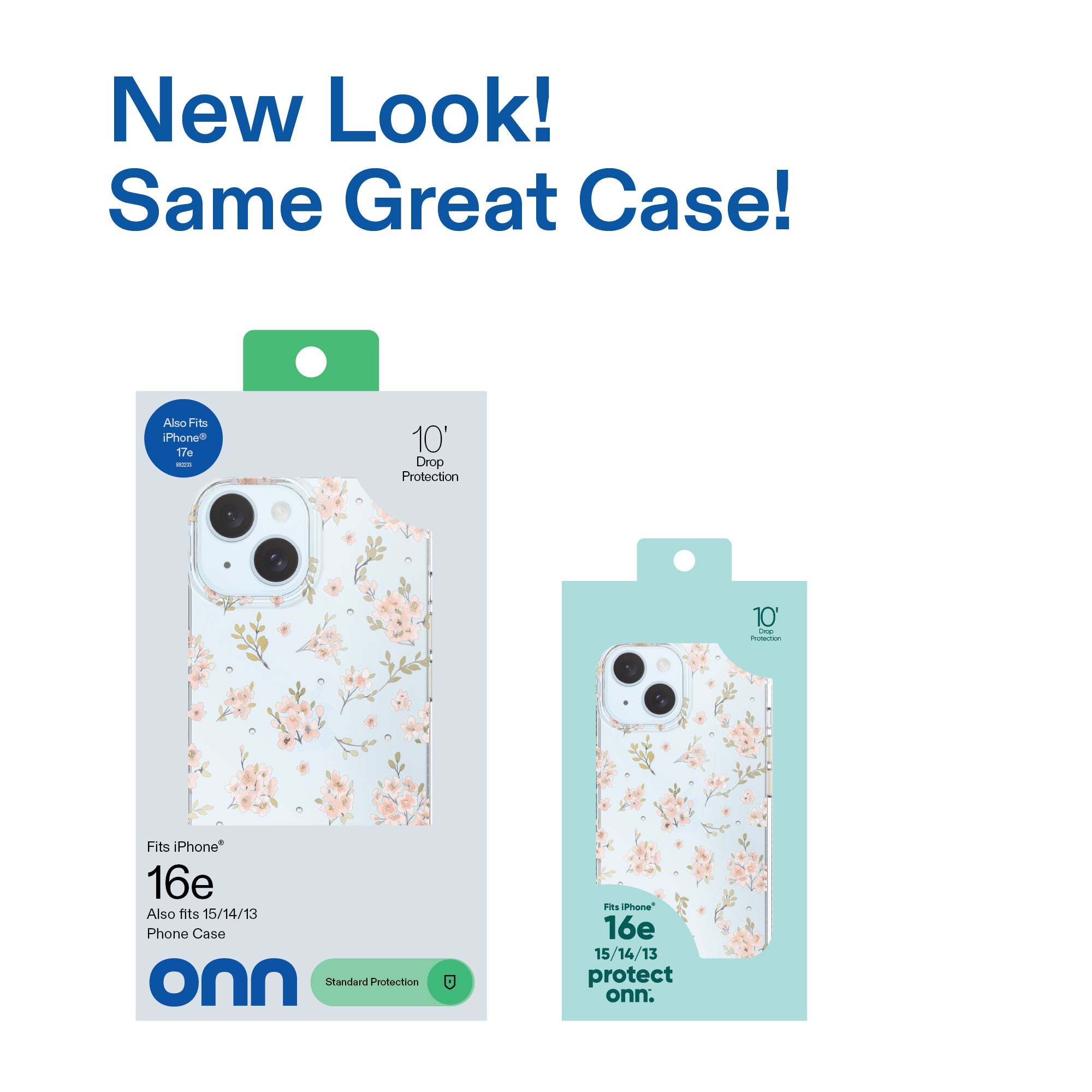 onn Pink Floral with Gems Phone Case for iPhone 17e / iPhone 16e / iPhone 15 / iPhone 14 / iPhone 13