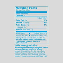 Red Bull Sugar-Free energy drink can Nutrition Facts, caffeine 80 mg per 8.4 fl oz