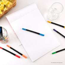Bee Inspired marker paper pad with white sheets and colored markers on table