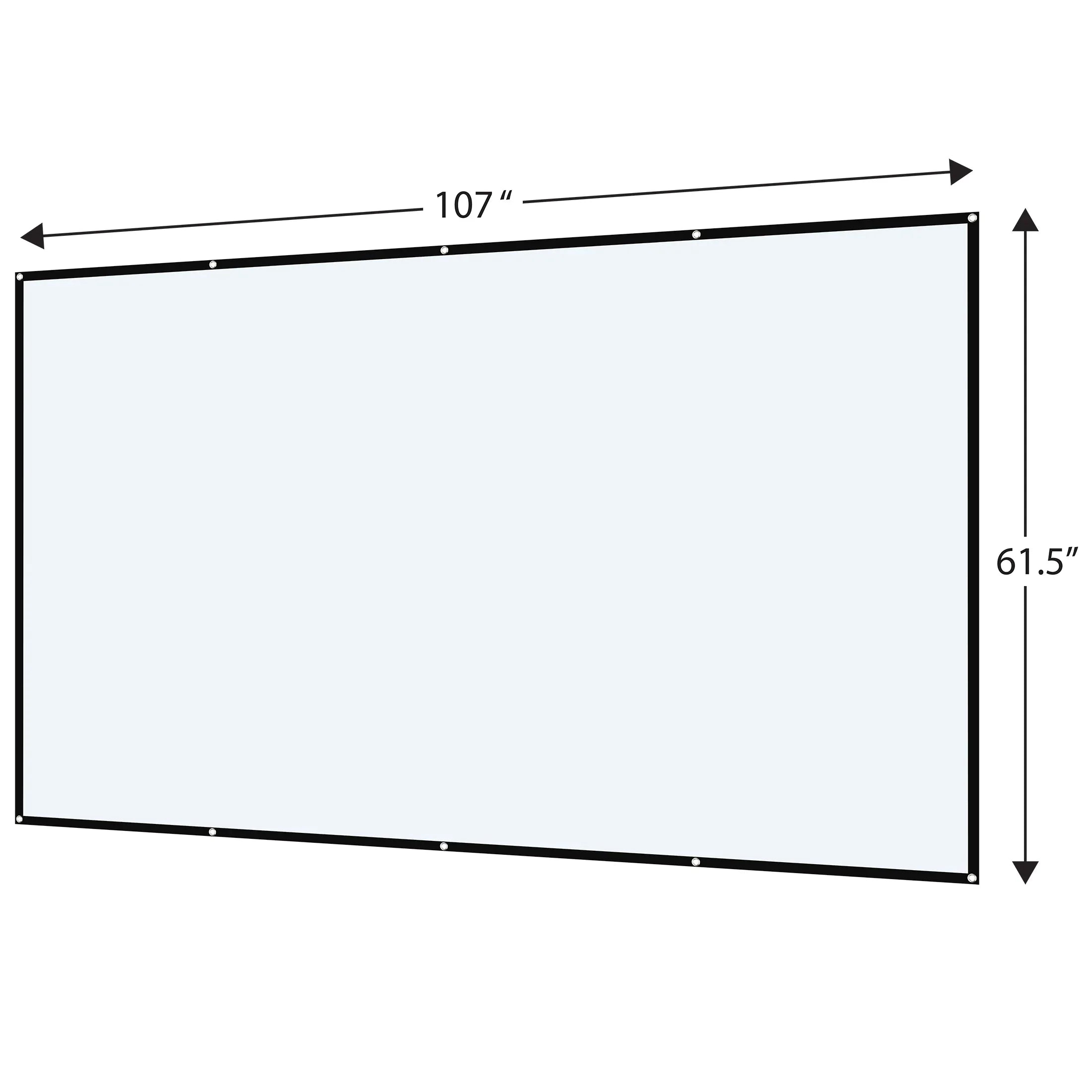 onn 120" Portable Indoor/Outdoor 16:9 Wall-Mounted Theater Projection Screen