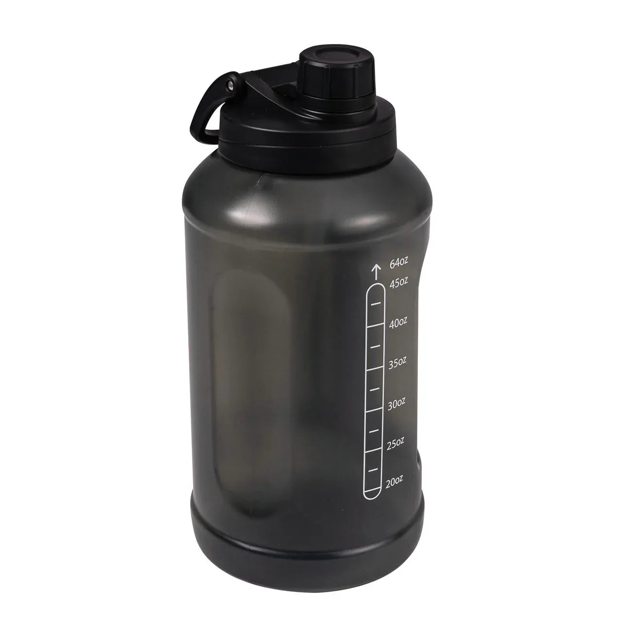 Mainstays 64 Fluid Ounces Water Bottle, Translucent Black, with Straw/ Chug 2 in 1 Lid, Light Weight, Reusable, Plastic - USA MEGA SHOP