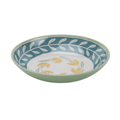 Better Homes & Gardens 12 Piece Bamboo Melamine Green Floral Dinnerware Set