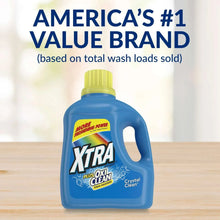 Blue Xtra liquid laundry detergent bottle with yellow cap