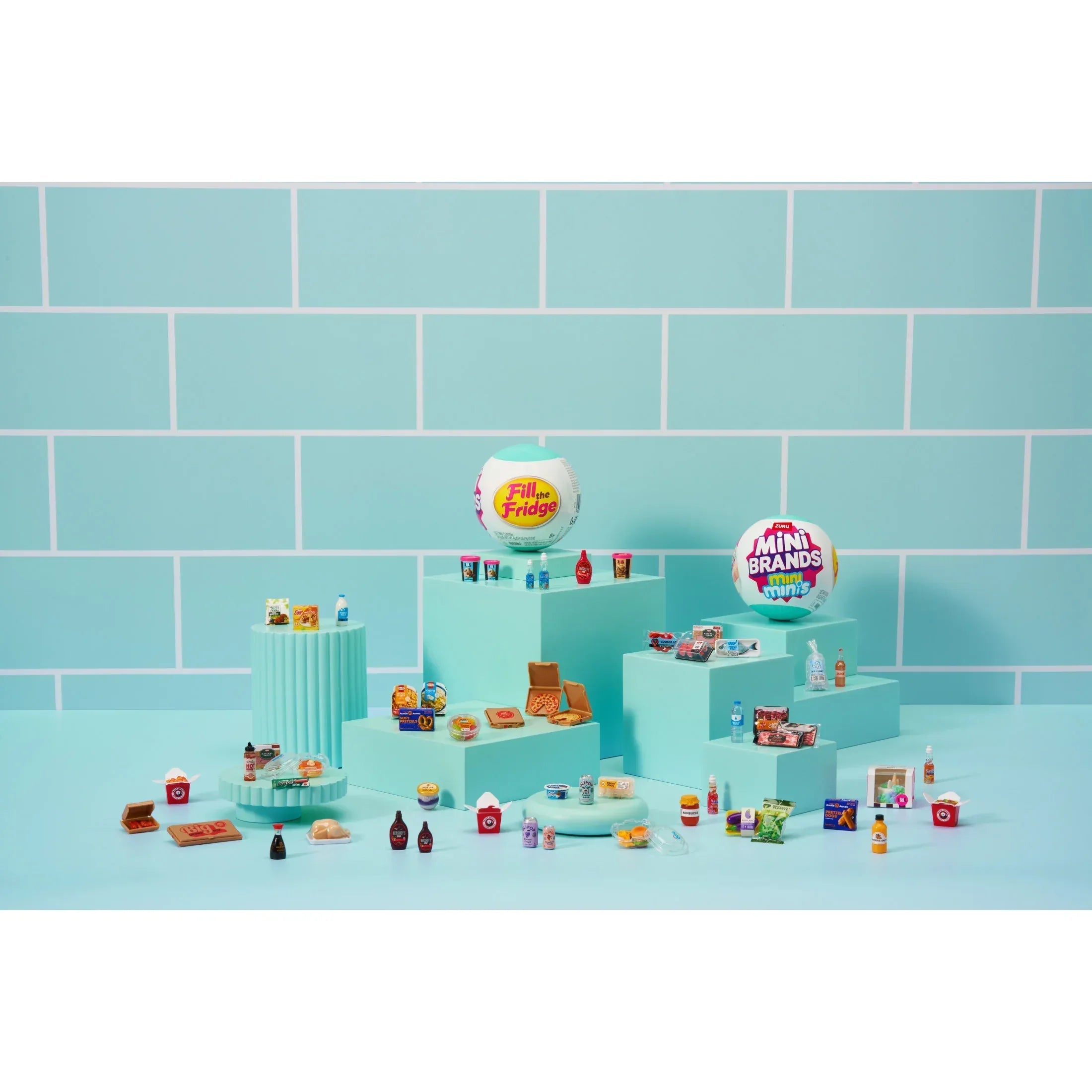Mini Brands Fill the Fridge S1 Blindbox Capsule, Collectible Unbox Surprise Toy for Kids, Teens & Adults Ages 3+ by ZURU