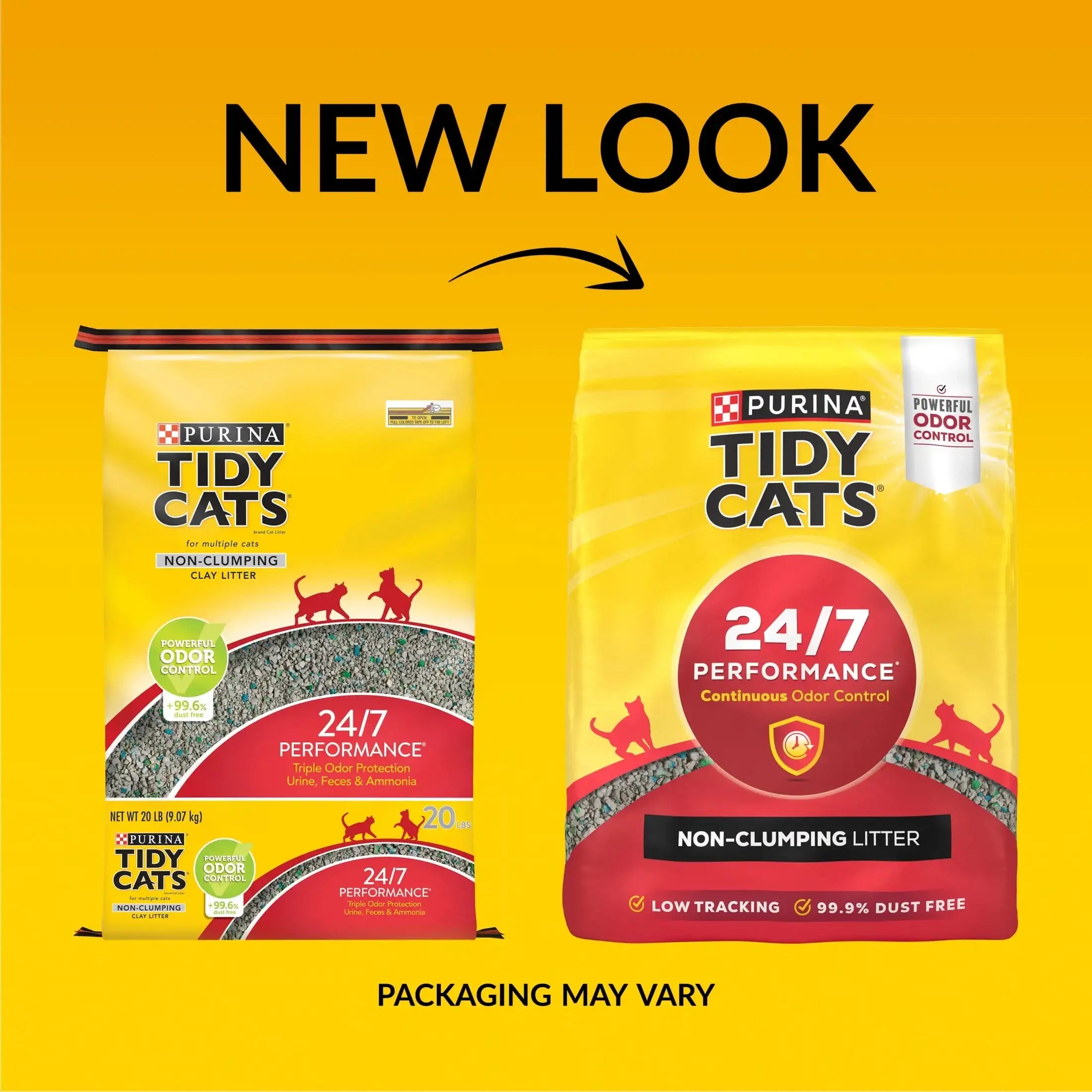 Purina Tidy Cats Non-Clumping Litter, 24/7 Performance Odor Control Formula, 30 lb Box