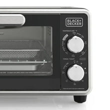 Stainless steel air fryer toaster oven control panel with temperature and timer knobs