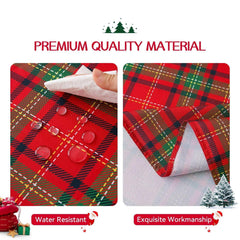 Romanstile Christmas Rectangle Red Plaid Tablecloth - 60 x 84inch - Checkered Water Stain Resistant Table Cover,Washable Polyester Table Cloths for Xmas Dinner/Party Decoration/Holiday - USA MEGA SHOP