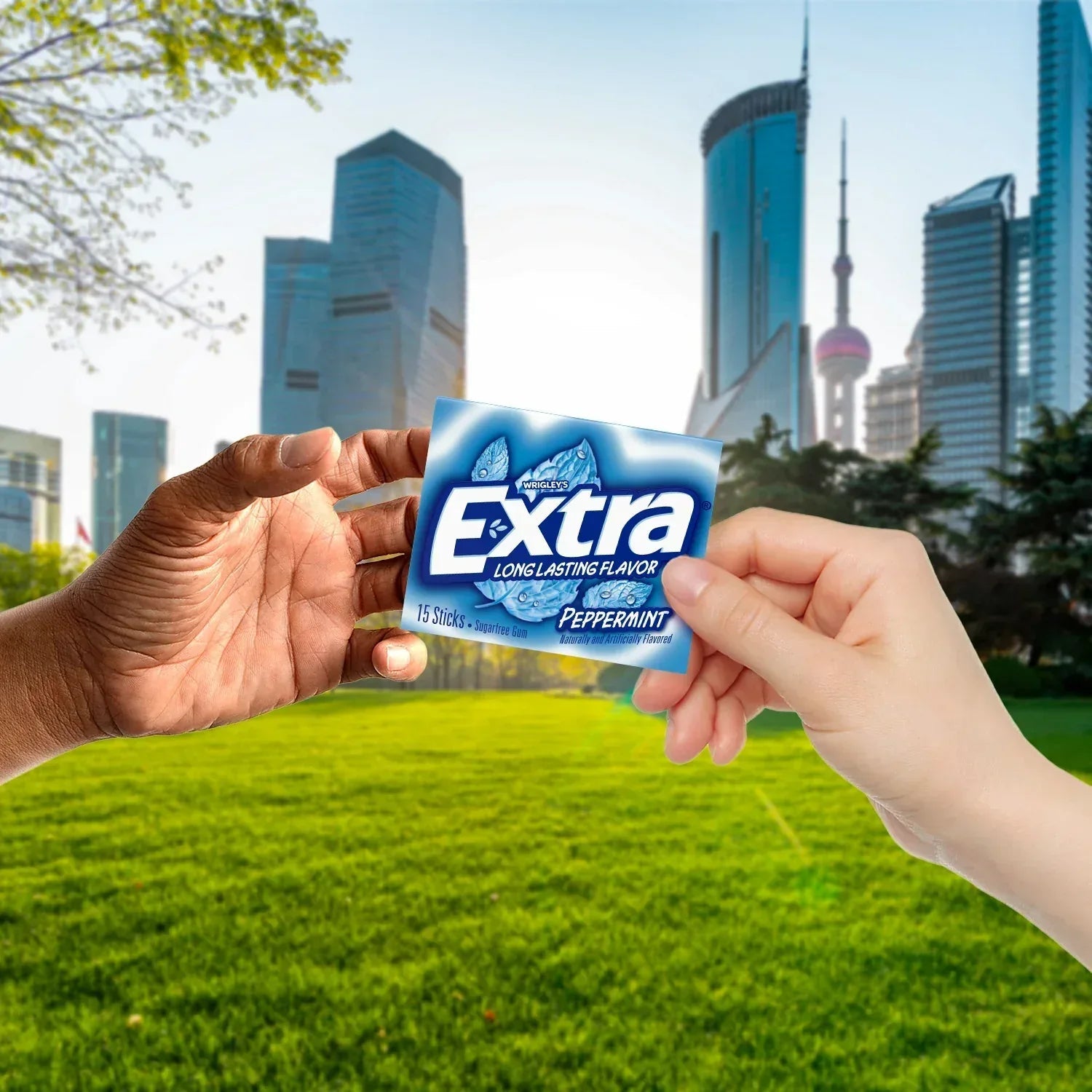 Extra Gum Peppermint Sugar Free Chewing Gum, Single Pack - 15 Stick