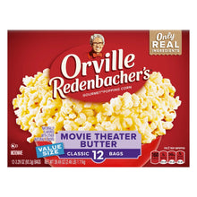 Microwave popcorn box, Movie Theater Butter, value size, 12 classic bags