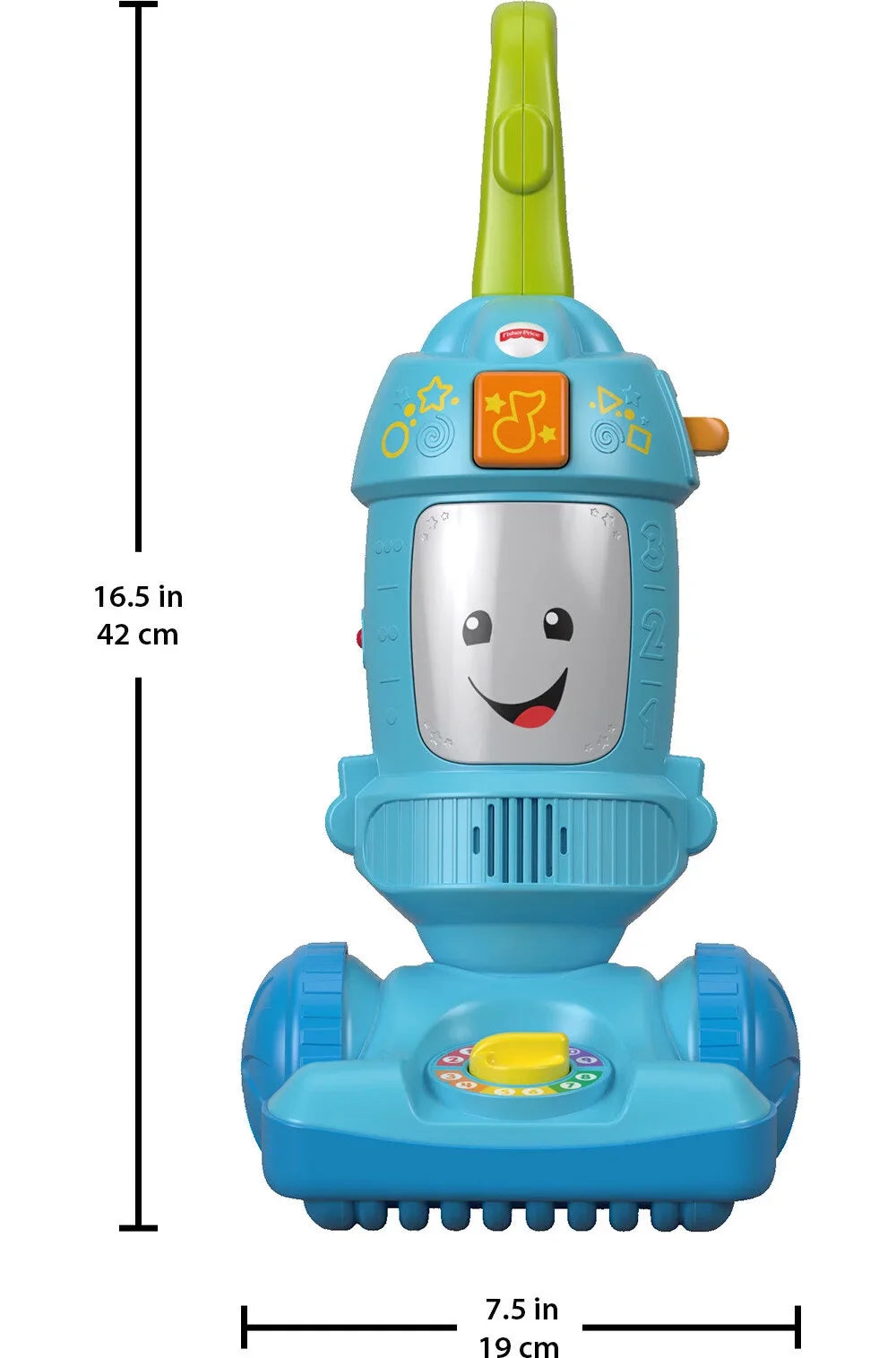 Fisher-Price Laugh & Learn Light-Up Learning Vacuum Electronic Toddler Plastic Push Toy