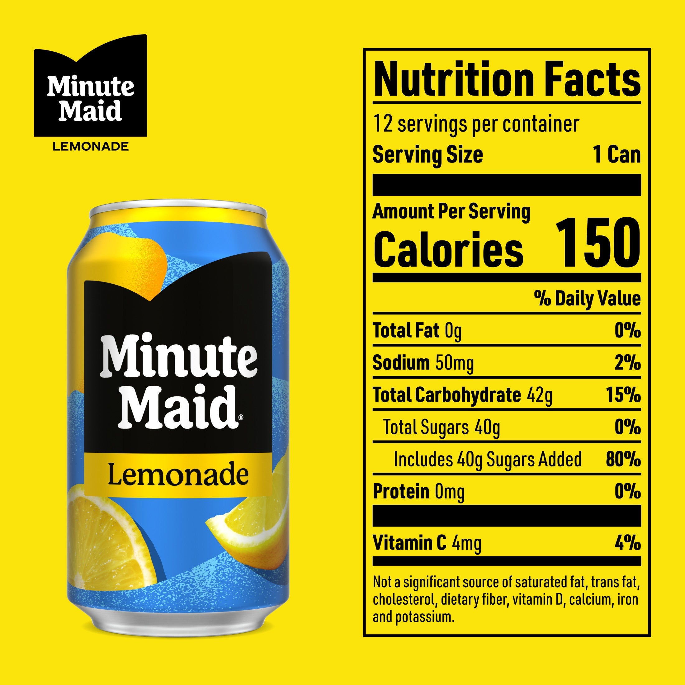 Minute Maid Lemonade Fridge Pack Cans, 12 fl oz, 12 Pack