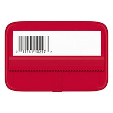 Whole bean coffee bag, barcode panel, red package