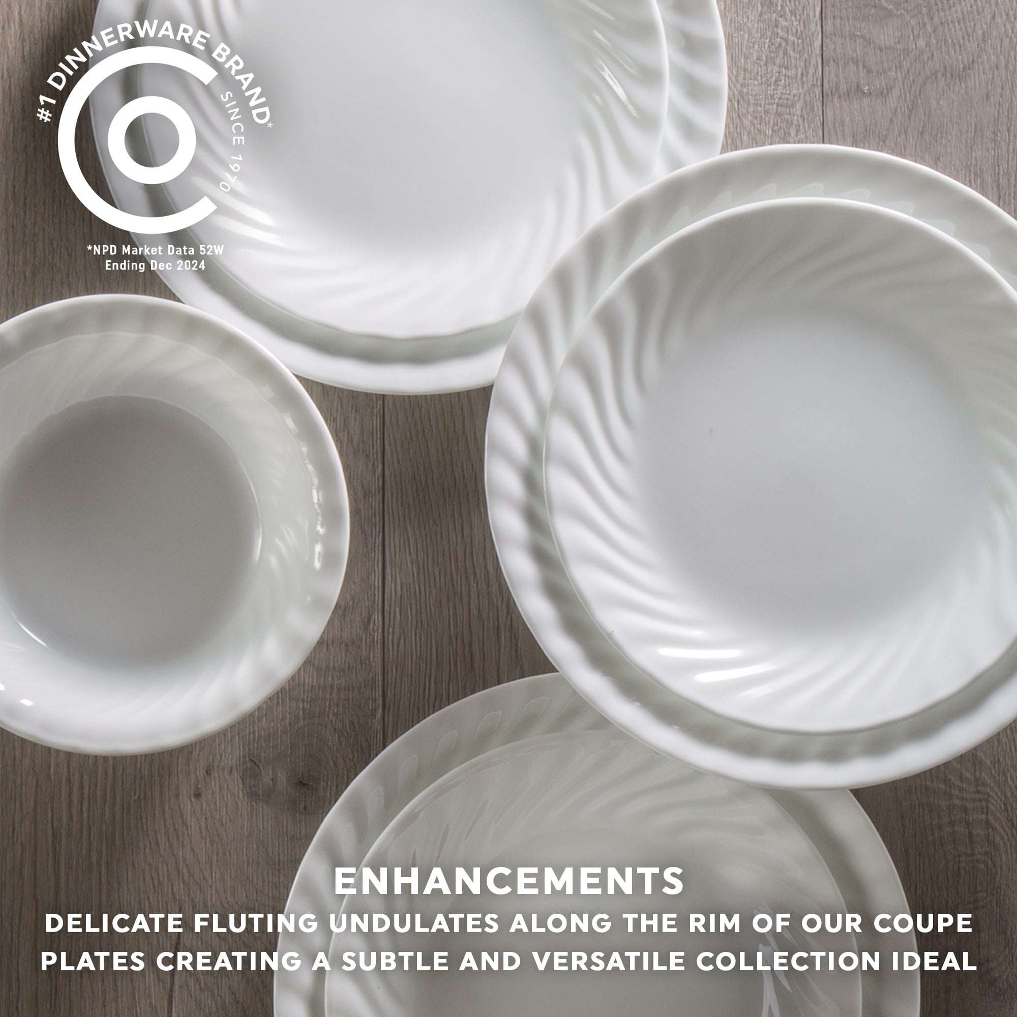 Corelle Enhancements 12-Piece Glass Dinnerware Set (Service for 4)