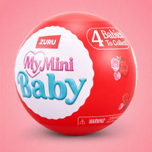 MyMini Baby doll capsule, red ball with ZURU logo and 4 babies to collect