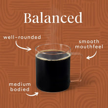 Glass mug of dark coffee with crema