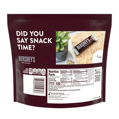 Hershey's Milk Chocolate Snack Size Candy, Bag 10.35 oz