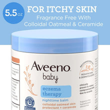 Aveeno baby eczema therapy nighttime balm jar with blue lid