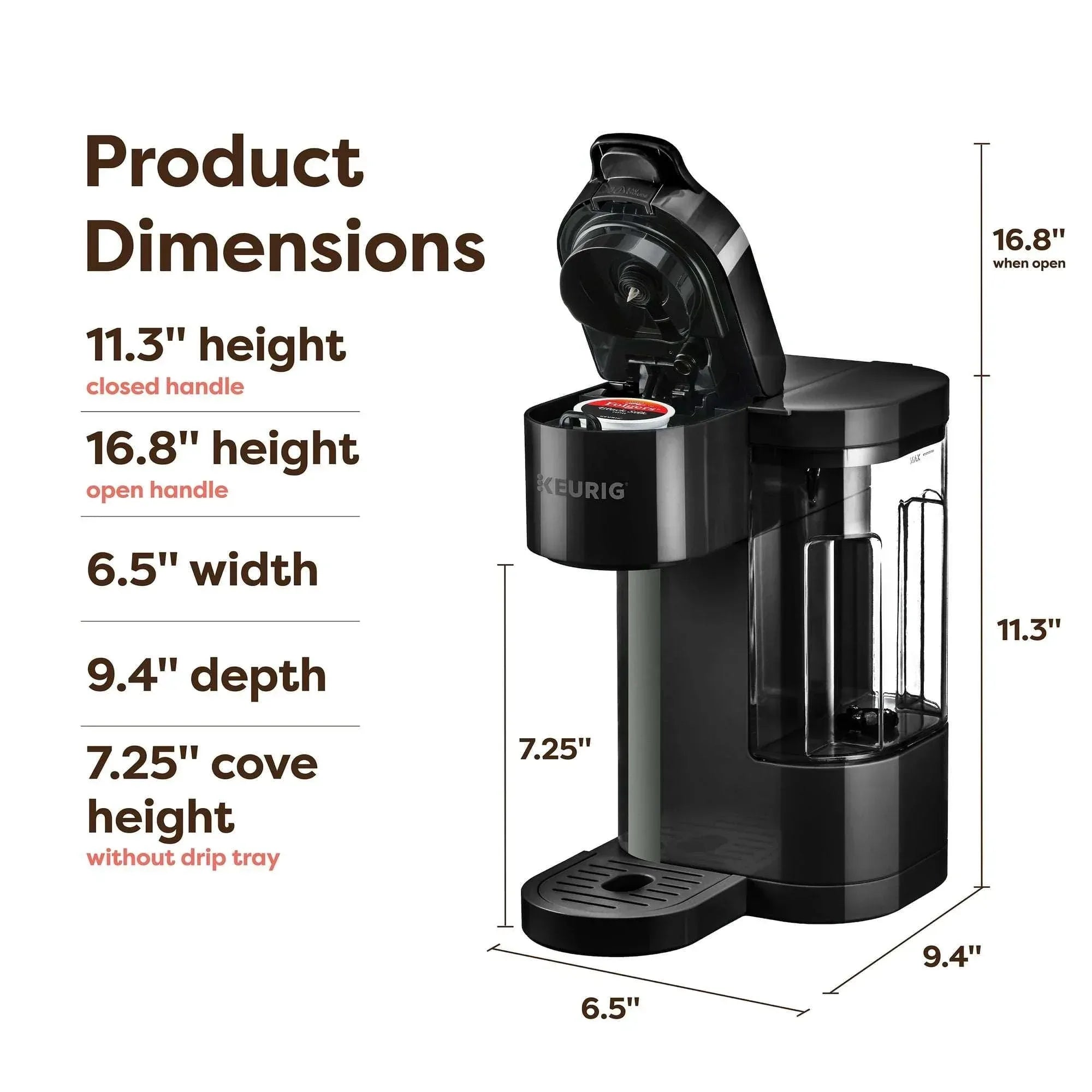 Keurig K-Express Essentials Black Single-Serve K-Cup Pod Coffee Maker - USA MEGA SHOP