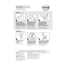 Clear hook installation instruction sheet with steps for applying strips