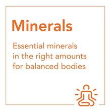 Minerals marketing card reading "Essential minerals in the right amounts"