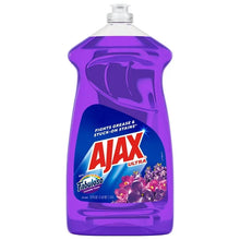Ajax Ultra liquid dish soap bottle, purple, lavender scent, flip-top cap