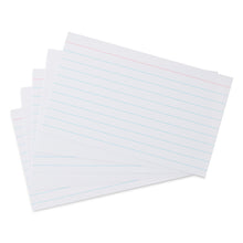 White ruled index cards, 3x5 inch, blue line set (loose stack)