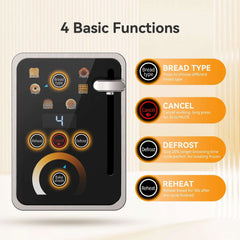WHALL 2 Slice Toaster, Touchscreen Toasters with Stainless Steel, Wide Slots, Bagel, Defrost, 850W - USA MEGA SHOP