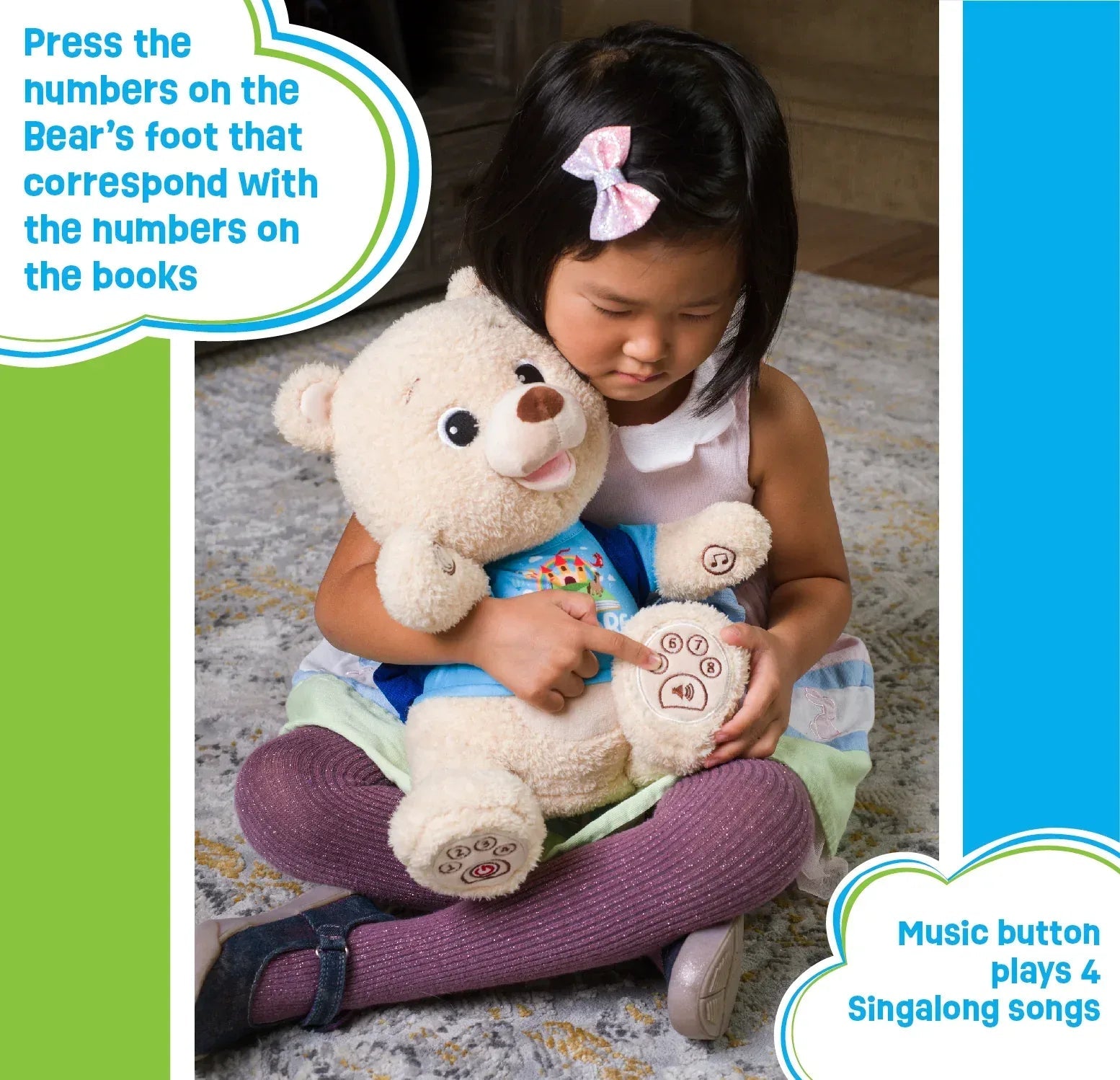 Spark Create Imagine Interactive Learning Bear, Recites 8 Stories, Sings 6 Songs, Baby and Toddler Toys