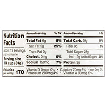 Nutrition Facts panel for cappuccino beverage mix, 170 calories per serving
