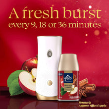 Glade automatic spray air freshener refill with white plug-in dispenser, Warm Apple & Spices